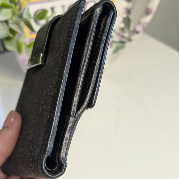 Gucci GG Monogram Canvas & Leather Bifold Wallet, Dark Brown - EUC! - Picture 7 of 10